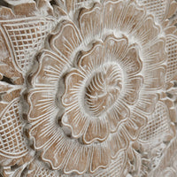 Recycled-Teak-Wood-Oriental-Vintage-Beige-California-King-180-cm-Flower
