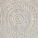  Teak-Wood-Recycled-Oriental-Vintage-White-California-King-180-cm-Flower
