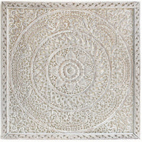  Teak-Wood-Recycled-Oriental-Vintage-White-California-King-180-cm-Front-View
