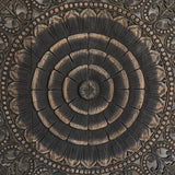 Recycled-Teak-Wood-Rustic-Vintage-Rosette-Headboard-California-King-180-cm-Flower