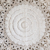  Recycled-Teak-Wood-Rosette-Vintage-White-California-King-180-cm-Flower