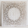  Recycled-Teak-Wood-Rosette-Vintage-White-California-King-180-cm-Front-View