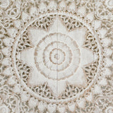 Recycled-Teak-Wood-Floral-Vintage-Beige-California-King-180-cm-Flower